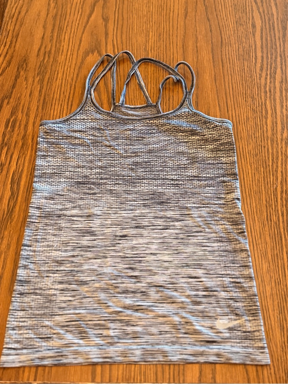 Nike Women's Grey Space-Dye Strappy Tank Top